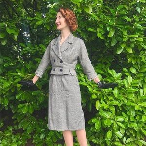 1960s tweed suit coat and skirt